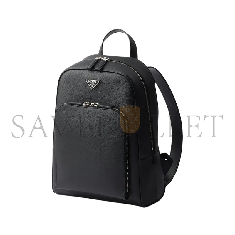 Pra*a saffiano leather backpack 2vz102 (28*40.5*12cm)